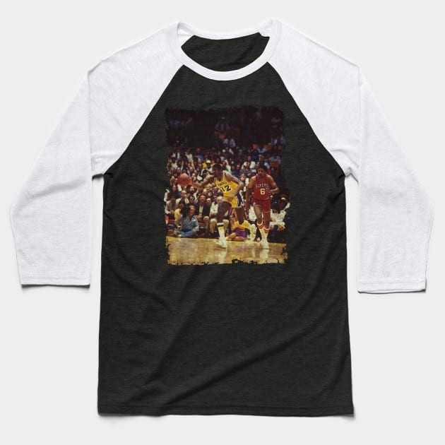 Julius Erving vs Magic Johnson, 1983 Baseball T-Shirt by Omeshshopart